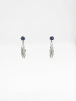 Sapphire Cascade Hoops ​Midnight Teardrop