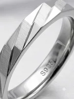 Silver Geometric Ring
