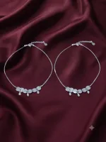 Silver Disc & Charm Chain Anklet