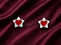 Heart Star Baby Stud Earrings