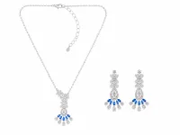 Blue Sapphire Cascade Necklace Set