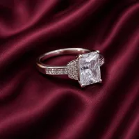 Elegant Emerald-Cut Solitaire Ring
