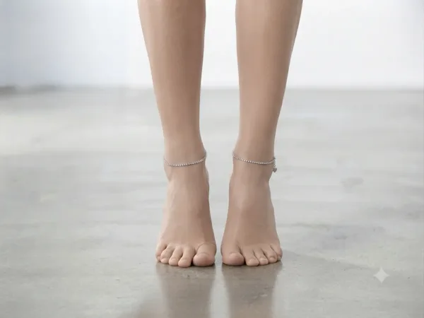 Silver Crystal Tennis Chain Anklet