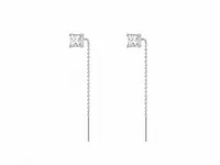 Minimalist Crystal Chain Drop Earrings