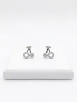 Sparkling Cherry Diamond Stud Earrings
