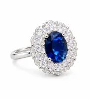Sapphire Classic Halo Ring