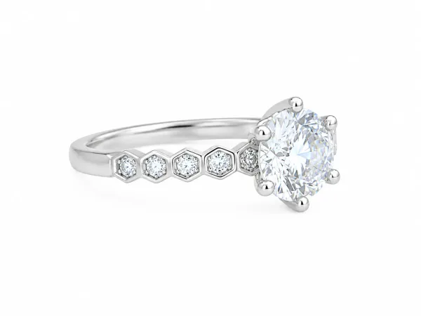 Classic Round Solitaire Silver Ring