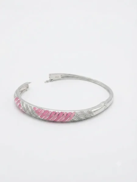 Celeste Rosé Wave Bangle
