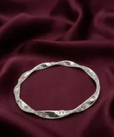 Elegant Twisted Elegance Sterling Silver Bangles