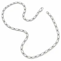 Twisted Facet Silver Chain