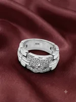 Silver Clasp Ring