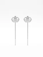 (Alternative: Regal Solitaire Crown Dangle Pull-Through Earrings