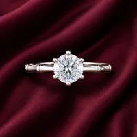 Elegant Round Stone Silver Ring