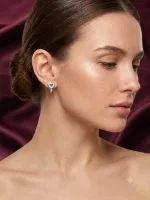 Eternal Heart Huggie Earrings