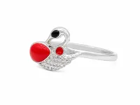 Red Swan Love Kids Ring