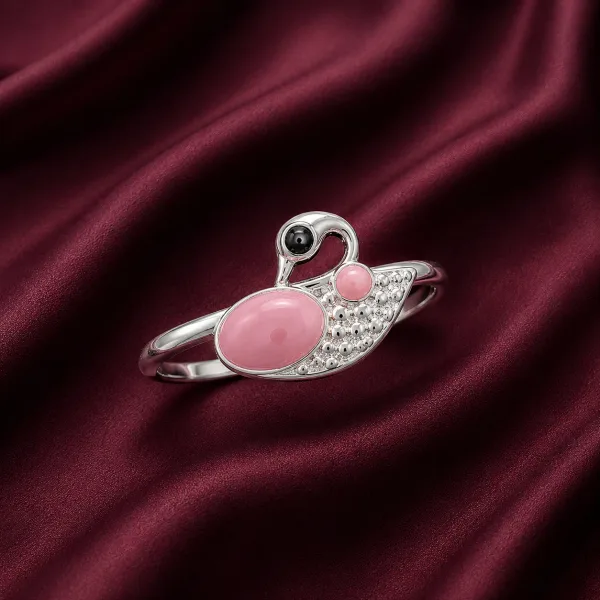 Pink Swan Princess Kids Ring