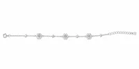 Crystal Floral Charm Bracelet