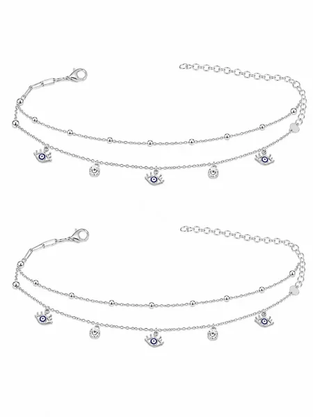 Evil Eye Cascade Anklet