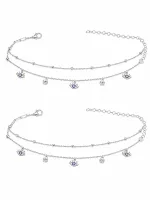 Evil Eye Cascade Anklet