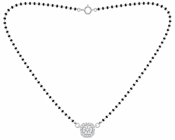 Classic Floral Halo 925 Sterling Silver Mangalsutra