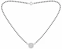 Classic Floral Halo 925 Sterling Silver Mangalsutra