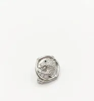 Silver Panther Elegance Lapel Brooch