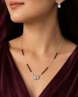 Crystal Duo 925 Sterling Silver Mangalsutra