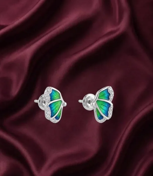 Enchanted Butterfly Wing Stud Earring