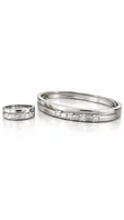 Classic Square-Cut Sterling Silver Bracelet & Ring Set