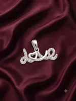 Script "Love" Pave Pendant