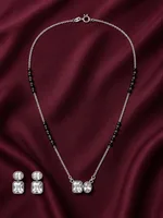 Crystal Duo 925 Sterling Silver Mangalsutra