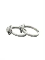 Elegant Round Halo Solitaire  Toe Ring