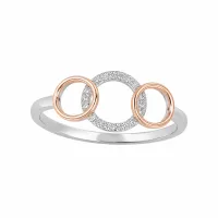 Triple Circle Rose Gold Ring