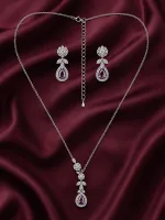 Royal Amethyst Teardrop Necklace Set