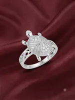 Silver Radiance Turtle Ring