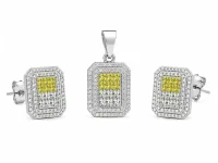 Gold Accent Geometric Pendant Set