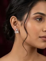 Sparkling Cherry Diamond Stud Earrings