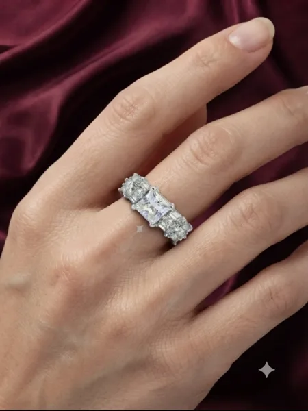 cluster cocktail ring