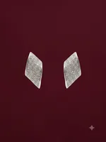 Geometric Pavé Diamond Huggie Earrings