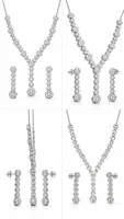 Floral Drop Silver Jewelry Set