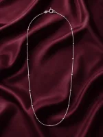 Dainty Beaded Silver Chain