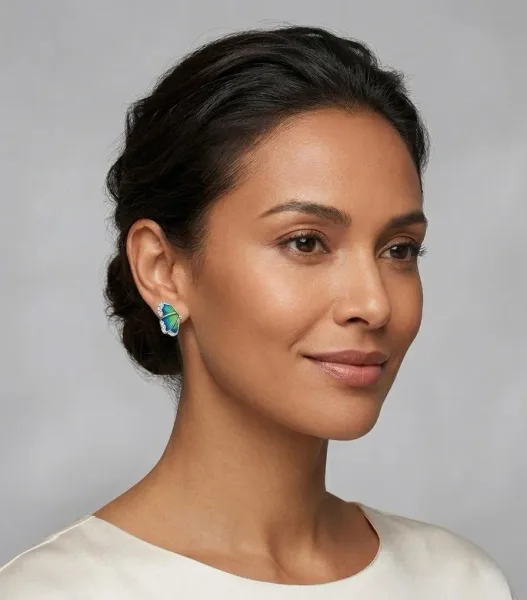 Enchanted Butterfly Wing Stud Earring