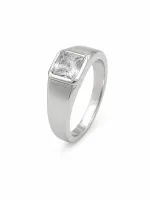 Classic Solitaire Signet Ring