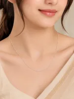 Dainty Beaded Silver Chain
