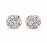 Celestial Pavé Round Stud Earrings
