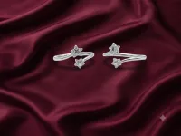 Stellique Twin Star Toe Ring