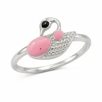 Pink Swan Princess Kids Ring