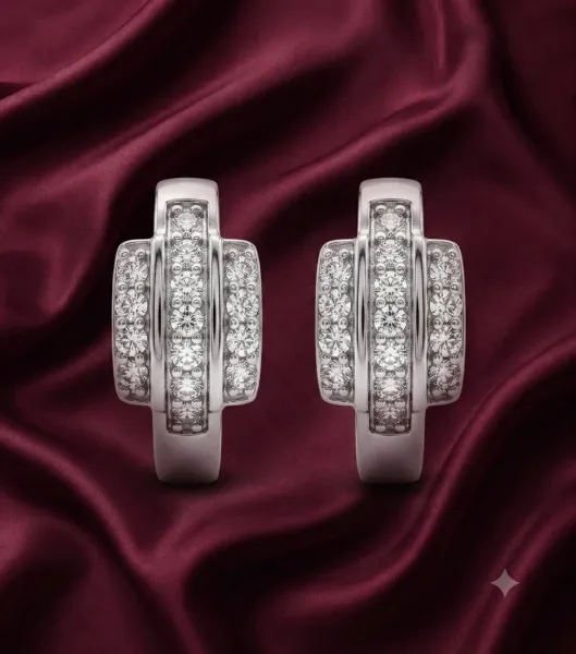 Radiant Trinity Hoop Earrings