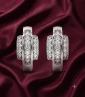 Radiant Trinity Hoop Earrings