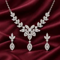 Silver Floral Elegance Set